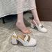 Women’s Shoes Mary Jane Fat Feet Wide Feet Women's Shoes Closed Toe Sandals Thick Heels British Style Large Size High Heels Women_vogvips.com