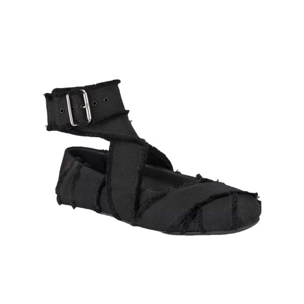 High Version Tassel Cross Strap Ballet For Women French Retro Square Toe Shallow Mouth Flat Mary Jane Shoes_vogvips.com