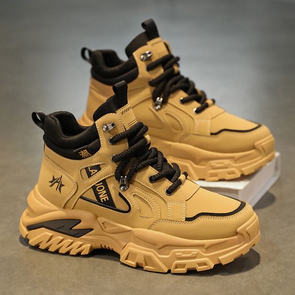 European Warm Series Men's Martin 2025 New Autumn Winter Outdoor Leather Non-Slip Waterproof Trendy Motorcycle High-Top Work Boots_vogvips.com