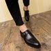 Euro Step 2025 New Loafers Leather Business Formal Casual Korean Style Trendy British Pointed Brogue Men's Shoes_vogvips.com