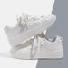 Two-tone Thick-soled White Sneakers 2024 Casual Chic Versatile Sports Board Shoes For Women Spring New Style_vogvips.com