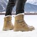 High-top Cold-proof Velvet Thickened Large-size Outdoor Boots Combat Boots Men's Shoes Hiking Shoes Snow Boots_vogvips.com