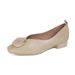 Shallow Mouth Single For Women 2023 Spring Summer New Retro Buckle Low Heel Artistic Square Toe Soft Leather Mary Jane_vogvips.com