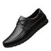 Large Size Men's Casual Leather Shoes Lace-up Casual Shoes Solid Color Men's Shoes_vogvips.com
