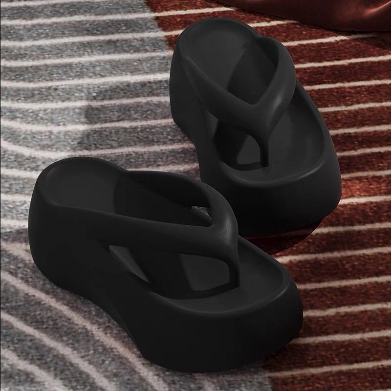 Women's 7cm Extra Thick Sole Flip Flops EVA Summer Outdoor Wear Height Increasing Soft Soled Puffy Beach Sandals_vogvips.com
