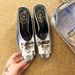 French-style Metal Square Buckle Closed-toe Mules For Women, 2026 New Summer Model, Height-increasing Flat-soled_vogvips.com