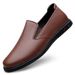 Casual Leather Shoes Men's Genuine Leather Dress Soft Leather Soft Sole Loafers Middle-aged Dad Men's Shoes_vogvips.com