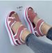 Women's Shoes Large Size Thick Soled Sandals Women's Flat Velcro Women's Beach Sandals_vogvips.com