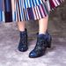 Winter Blue Height-Increasing Adhesive Shoes Martin Boots For Women In Stock Low-Cut Round-Toe SGS Sandals_vogvips.com