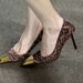 Yang Shulin Style Metal Square Sexy Stiletto Women's Black Patent Leather Versatile Slip-On Iron Toe High Heels_vogvips.com