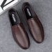 Classic Cowhide Casual Men's Breathable Sole Soft Leather Driver's Versatile Loafers Lazy Shoes_vogvips.com