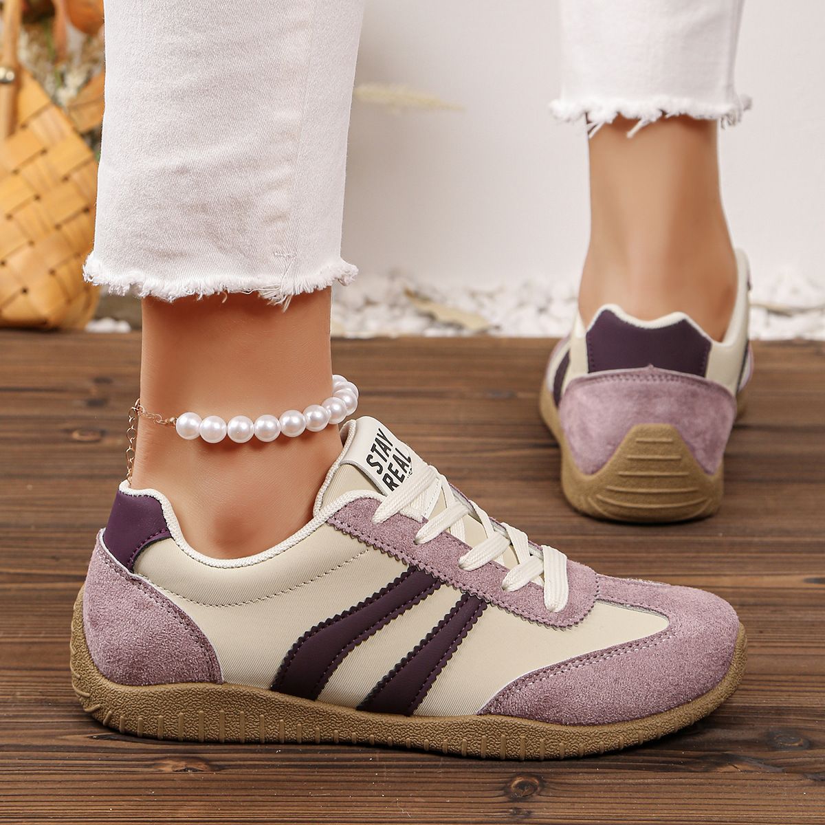 Plus Size 2025 Autumn New Style Flat Casual Outdoor Non Slip German Training Shoes Lace Up Lightweight Sports Shoes For Women_vogvips.com