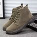 Breathable New Mid-top PU Sports Casual Lace-up Large Size Men_vogvips.com