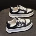 Women Cute Panda Genuine Leather Thick Soled High Rise Fashionable Casual Breathable Versatile Board Shoes_vogvips.com