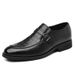 Men's Leather Low-top Slip-on Buckle Large Size Business Casual Trendy Shoes_vogvips.com
