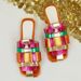 Closed-Toe Mules 2025 Summer New European And American Style Flat Women's Color-Block Soft Sole Square-Toe Sandals_vogvips.com