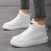Men's And Women's Autumn New Leather Casual Campus White Sports High Top Shoes_vogvips.com