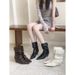 2026 Fall/Winter New Pointed-Toe Wedge Heel Slimming French Fashion Sexy Stunning Internet Celebrity Ankle Boots_vogvips.com