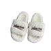 Wool Version~ Letter Strap Thick-Soled For Women, 2025 Winter New Model, Round Toe, Casual And Versatile Furry Slippers_vogvips.com