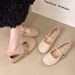 Xiaoxiangfeng One-word Buckle Mary Jane Single Shoes Versatile French Shallow Mouth Mary Jane Single Shoes Women_vogvips.com