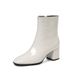 Winter Chunky Heel Fashion Boots for Women plus Size Slimming Side Zipper Patent Leather mid Heel Martin Boots_vogvips.com