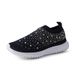 Women's New Women's Hot Diamond One Step Sports Shoes Flying Woven Breathable Shiny Walking Shoes Lightweight Mother's Shoes Large Size 43_vogvips.com