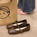 Mary Jane Women's Shoes With Skirt Low-heeled Small Leather Shoes Flat-soled Single Shoes Gentle Evening Shoes_vogvips.com