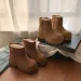 Women's Boots:Fashion Simple Design Thick Sole Fleece Warm 2024 Winter New Trendy Wear Non-slip Versatile,Light_vogvips.com