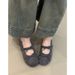Chuyuji Women's French Retro Mary Jane Ballet Flats With Bow And Shallow Toe_vogvips.com