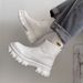 Men's Mid-top White High-top Leather Boots Thick Soled Leather Boots_vogvips.com