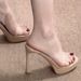 Xiyan's Stunning Nude Transparent High-heeled Shoes For Women, 2026 Summer Waterproof Platform Sandals, High-end Outdoor_vogvips.com