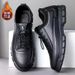 2025 New Young People Korean Style Casual Ultra Soft Breathable Dad Thin Leather Shoes For Men_vogvips.com