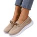 Thick Fly Woven Soft Sole Single Shoe Women With One Foot Pedal Knitted Breathable Lefu For Women's Board Shoes_vogvips.com
