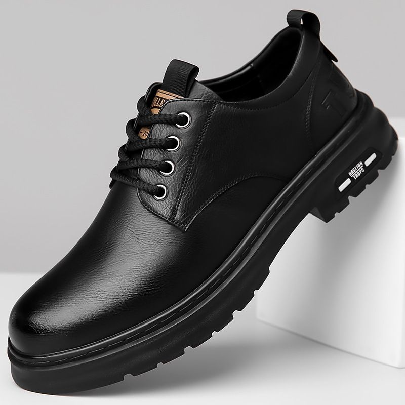 Men's 2025 New Spring Business British Style Soft Sole Work Casual Leather Shoes_vogvips.com