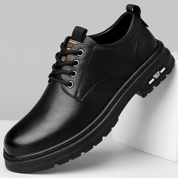 Men's 2025 New Spring Business British Style Soft Sole Work Casual Leather Shoes_vogvips.com