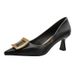 Pointed Toe High Heels For Women, Stiletto Elegant Socialite 2025 New Spring And Autumn Women's Shoes, Small High Heels, Shallow M_vogvips.com