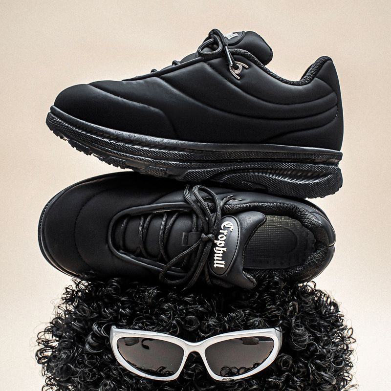 Men’s Shoes 2025 Fall/Winter New Puff-Style Bread Shoes, Chunky-Soled Lace-Up Dad Sneakers, Versatile Sports, Outdoor, And Casual Footwear_vogvips.com