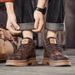 New Leather Spring Men's Shoes High-top Men's Heightening Tooling Martin Boots_vogvips.com