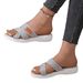 Summer Soft Soled Beach Sandals Plus Size Casual Thick Soled Strap Mesh Breathable Sandals For Women, Size 43_vogvips.com