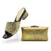 Rose-row diamond pattern all-in-one round head casual high-heeled fashion sandals with handbag set_vogvips.com