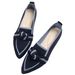 Slim And Pointed, Oversized Flat Sole Single Shoe For Women In 2025. Fashionable Fly Knit One Legged Bow Tie Casual_vogvips.com