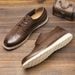 Men's Lightweight Brogue Casual Shoes - Vintage Style Breathable Leather Loafers For Spring & Summer Comfort"_vogvips.com