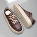 Suitable For All Seasons Men's Spring Lightweight Thick-Soled Sneakers Genuine Leather Fashion Loafers Versatile Sports Casual Shoes_vogvips.com