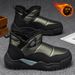 Snow Boots For Men, Winter Outdoor, Fleece-Lined And Thickened, Non-Slip And Warm, Down-Filled Loafers, Northeast Cold-P_vogvips.com