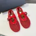 Top Luxury Mesh Ballet Flats Ballerina Mary Jane Shoe Cut Outs Pearl Button Buckle Strap Dress Real Leather Round Toe_vogvips.com