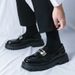 Korean Style Spring Thick-Soled Business Loafers For Men Fashion Glossy Height-Increasing Leather British Open-Toe_vogvips.com