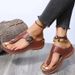 Women's Shoes Women's Sandals Large Size Spring And Summer New Fashion Wedge Heel Flip Flops Outdoor Beach Slippers Women's Shoes_vogvips.com