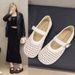 French Retro Mary Jane Shoes Fairy Style Versatile Breathable Hollow Word With Single Shoes_vogvips.com