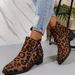 Cross-Border Plus Size Leopard 2024 Autumn Winter New European And American Style Side Zipper Single Boots For_vogvips.com