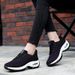 Large Size 35-42 New Casual Air Cushion Flying Woven Women's Sports Breathable Mesh Shoes, Elevated Rocking Shoes_vogvips.com